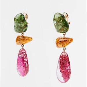 Resin triple earring